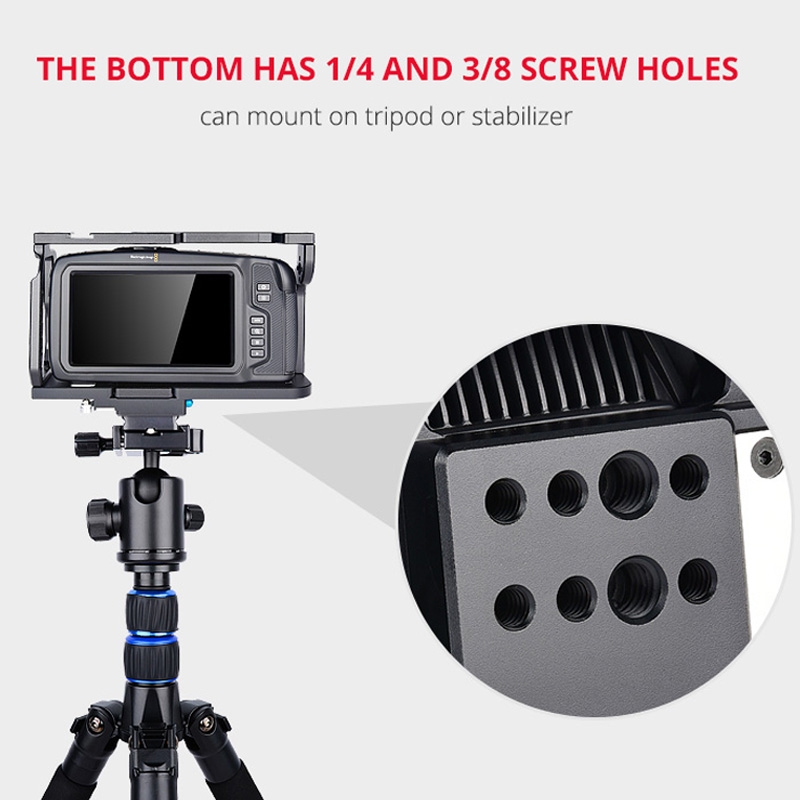 YELANGU C9 YLG0911A-A fém kamera rig, cage BMPCC 4K/6K kamerákhoz (DCA0920B)-3