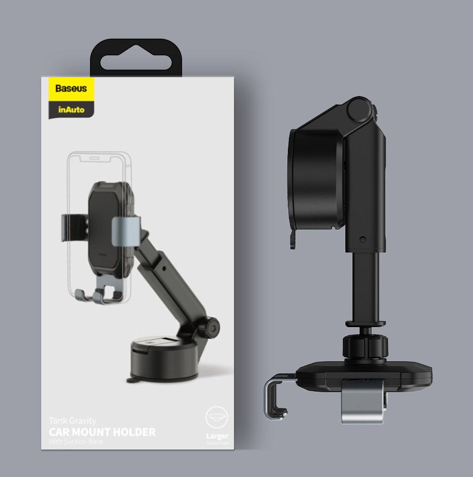Baseus Univerzállis Gravity autós telefon tartó fekete (SUYL-TK01)-10