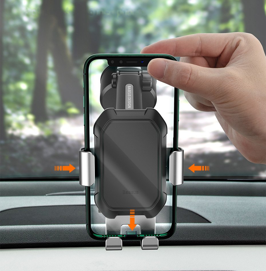 Baseus Univerzállis Gravity autós telefon tartó fekete (SUYL-TK01)-3