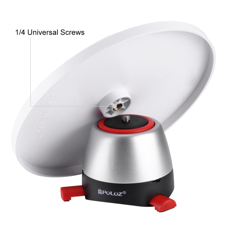 PULUZ 360 fokos panorámafej, termékforgató 18cm piros (PU364R)-8