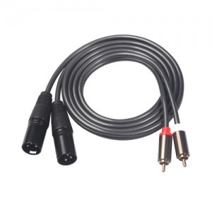 RCA apa - 2 XLR apa mikrofonkábel 1.5m