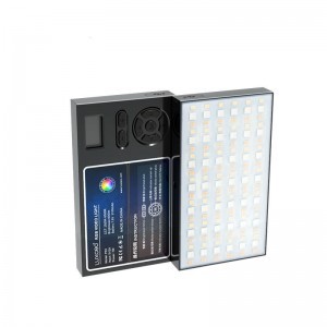 LUXCEO P03 RGB LED videólámpa mobiltelefon tartóval, állvánnyal