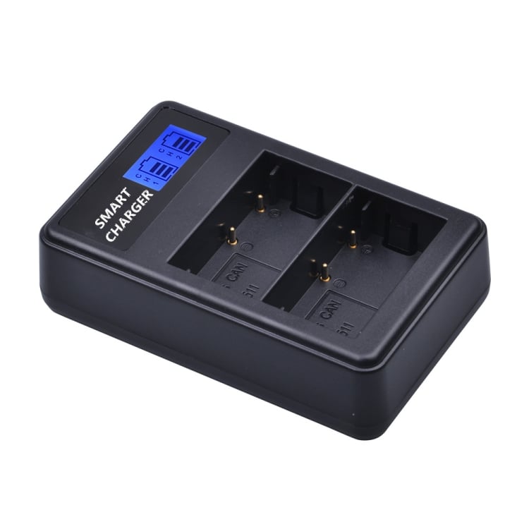 Dupla Canon BP-511/511A USB-s akkumulátor töltő LCD kijelzővel-4