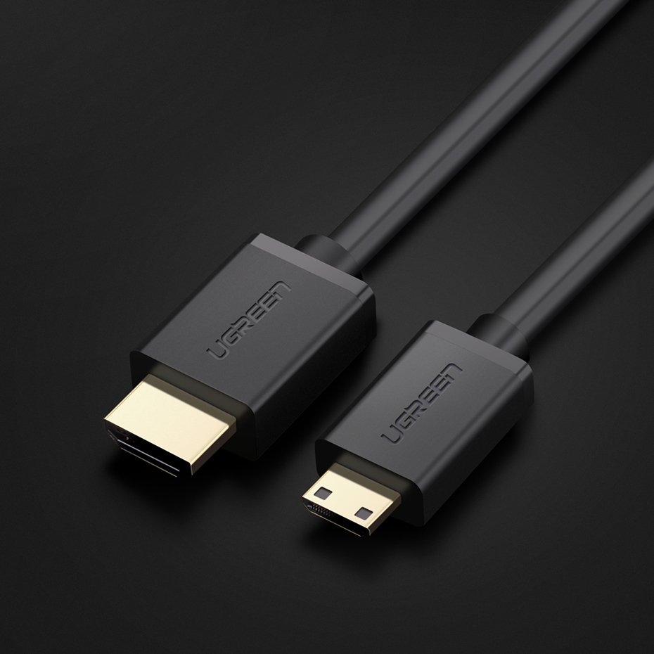 Ugreen HDMI - mini HDMI kábel 19 pin 2.0v 4K 60Hz 30AWG 1,5m fekete (11167)-8