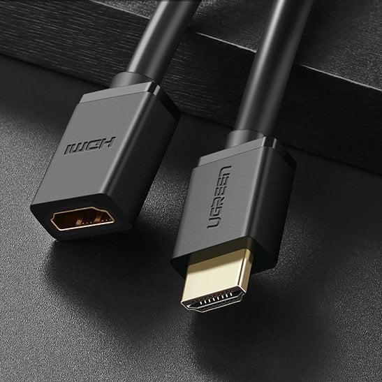 Ugreen HDMI (aljzat) - HDMI (csatlakozó) hosszabbító kábel 4K 10,2 Gbps 340Mhz 0.5m fekete (HD107 10140)-1