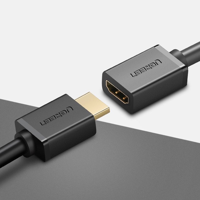 Ugreen HDMI (aljzat) - HDMI (csatlakozó) hosszabbító kábel 4K 10,2 Gbps 340Mhz 0.5m fekete (HD107 10140)-6