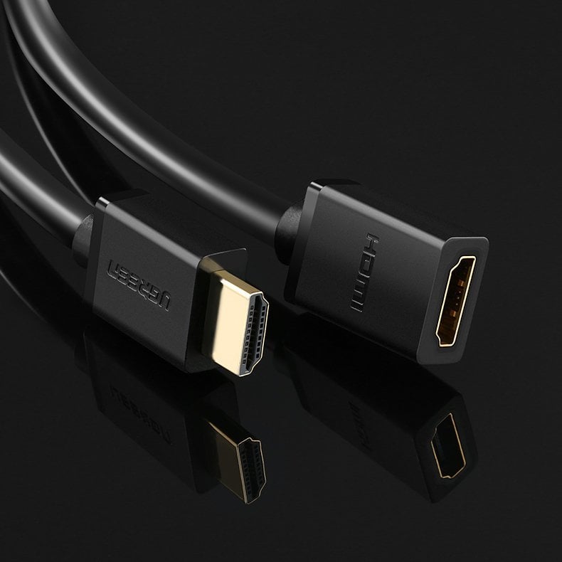 Ugreen HDMI (aljzat) - HDMI (csatlakozó) hosszabbító kábel 4K 10,2 Gbps 340Mhz 0.5m fekete (HD107 10140)-7