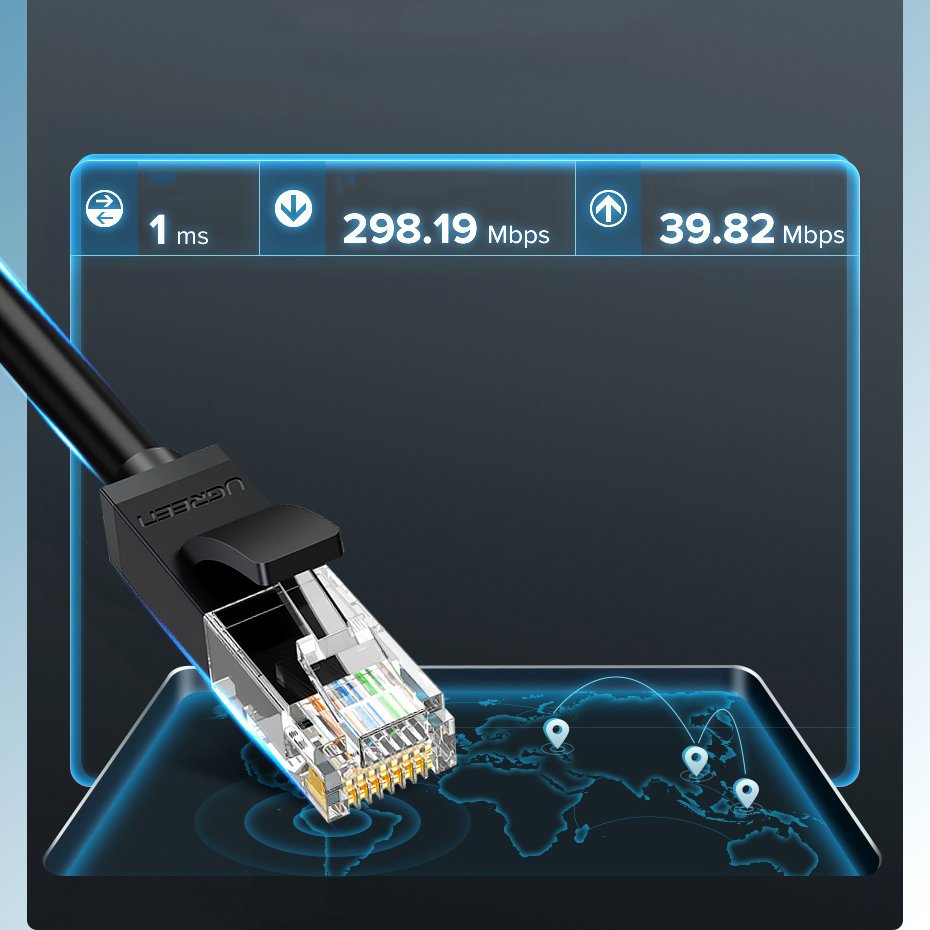 UTP hálózati kábel RJ45 Cat 6 UTP 1000Mbps 3m kék Ugreen Ethernet patchcord (NW102 11203)-9