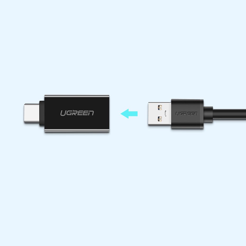 Ugreen USB 3.2 Gen 1 (aljzat) - USB Type-C (csatlakozóvég) OTG adapter fehér (30155)-16