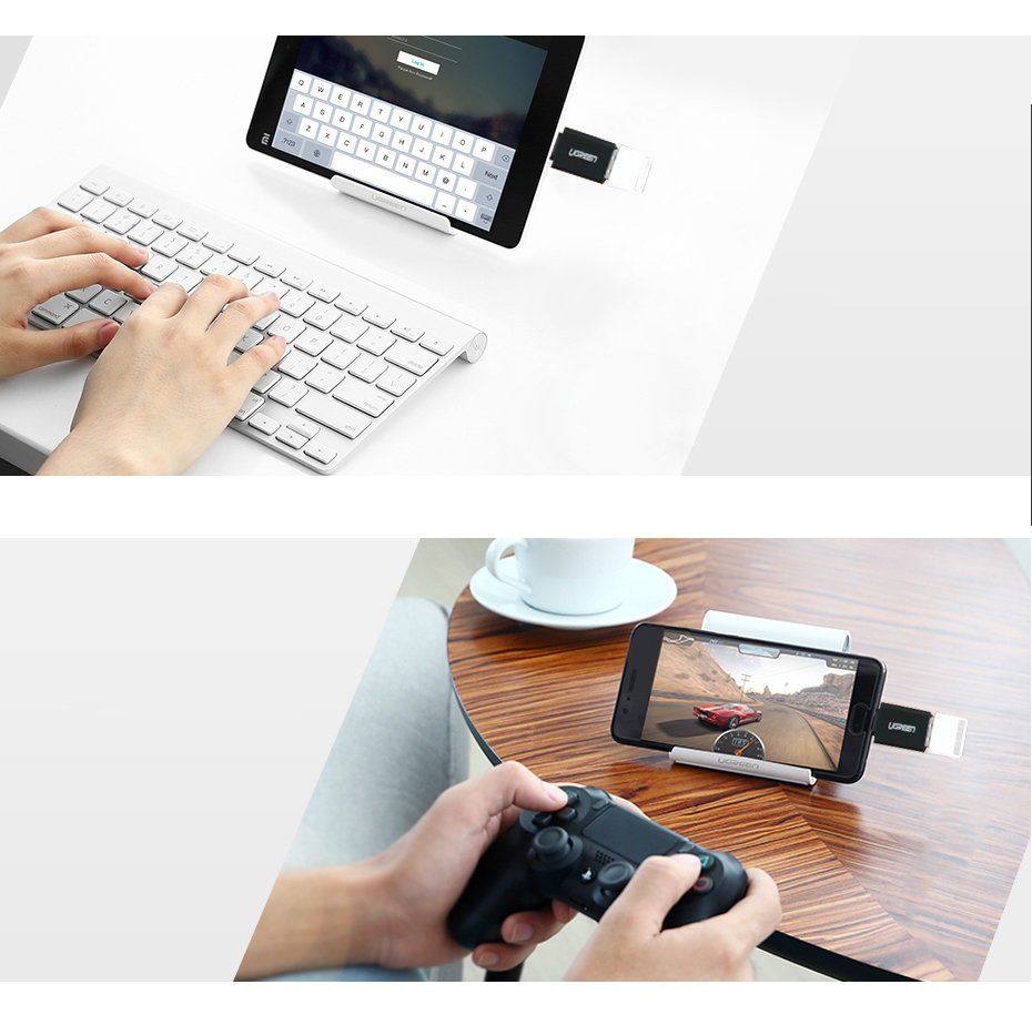 Ugreen USB 3.2 Gen 1 (aljzat) - USB Type-C (csatlakozóvég) OTG adapter fehér (30155)-12