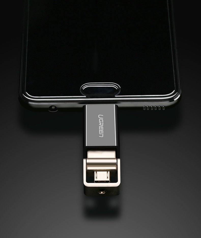 Ugreen USB 3.2 Gen 1 (aljzat) - USB Type-C (csatlakozóvég) OTG adapter fehér (30155)-8