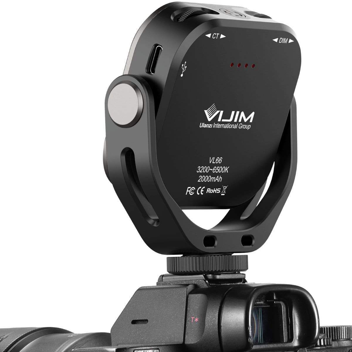 Ulanzi VIJIM VL66 LED lámpa, videólámpa 2500-6500K beépített akkumulátorral (2135)-6