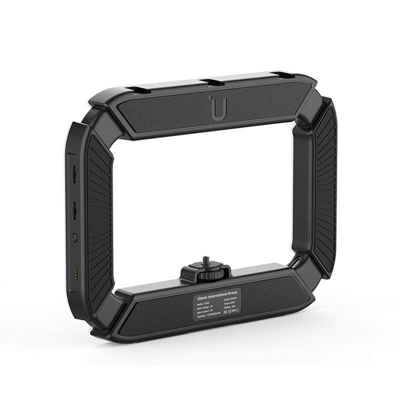 Ulanzi U200 vlogger rig, videós rig, LED világítás mobiltelefon tartóval, 1/4 csatlakozással, vakupapucs foglalattal (2245)-0