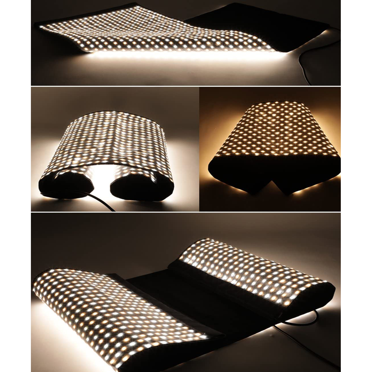 Falcon Eyes RX-36TDX II feltekerhető, hordozható LED videólámpa, világítás 250W 3000-5600K méhsejtráccsal-6