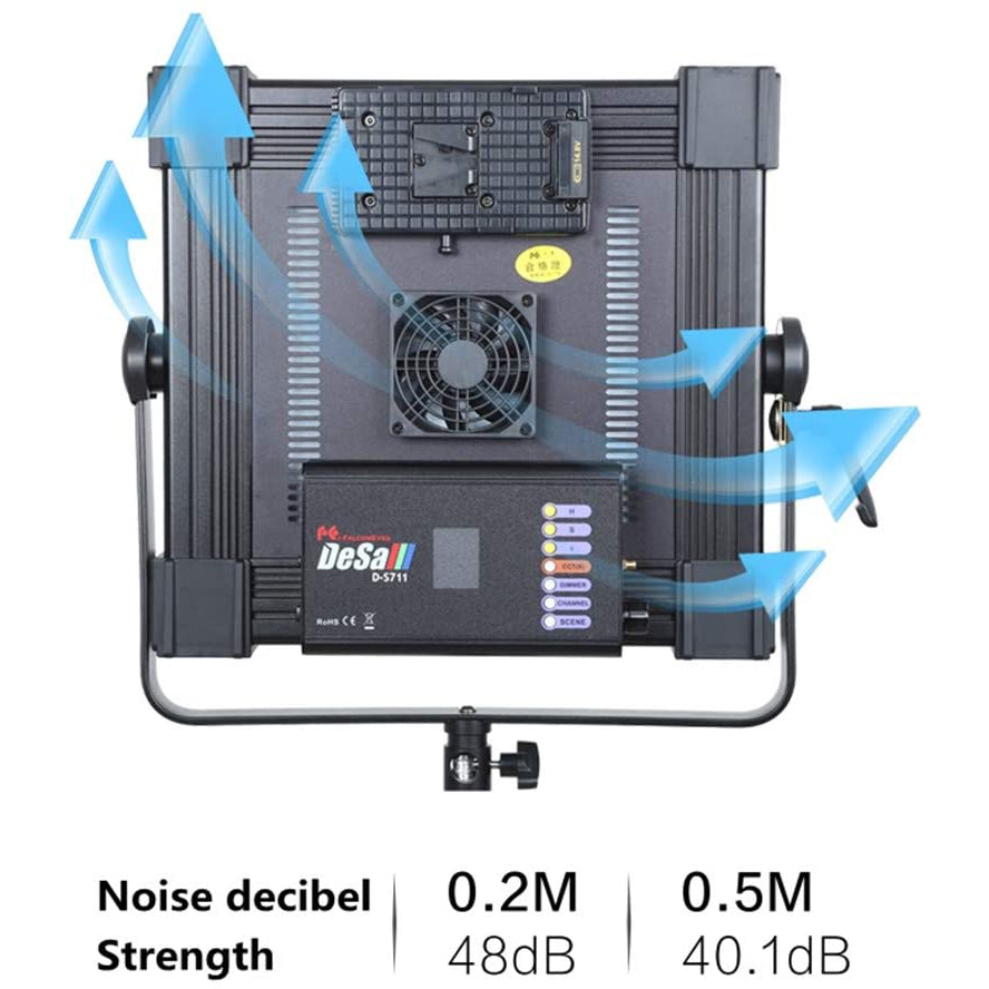 Falcon Eyes DeSal D-S711 II 100W RGB LED panel, videólámpa, világítás 3000-5600K-14