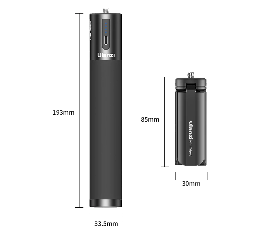 ULANZI BG-3 akkumulátor grip, markolat 10.000mAh powerbank 1/4 csatlakozással, Type-C (2066)-16