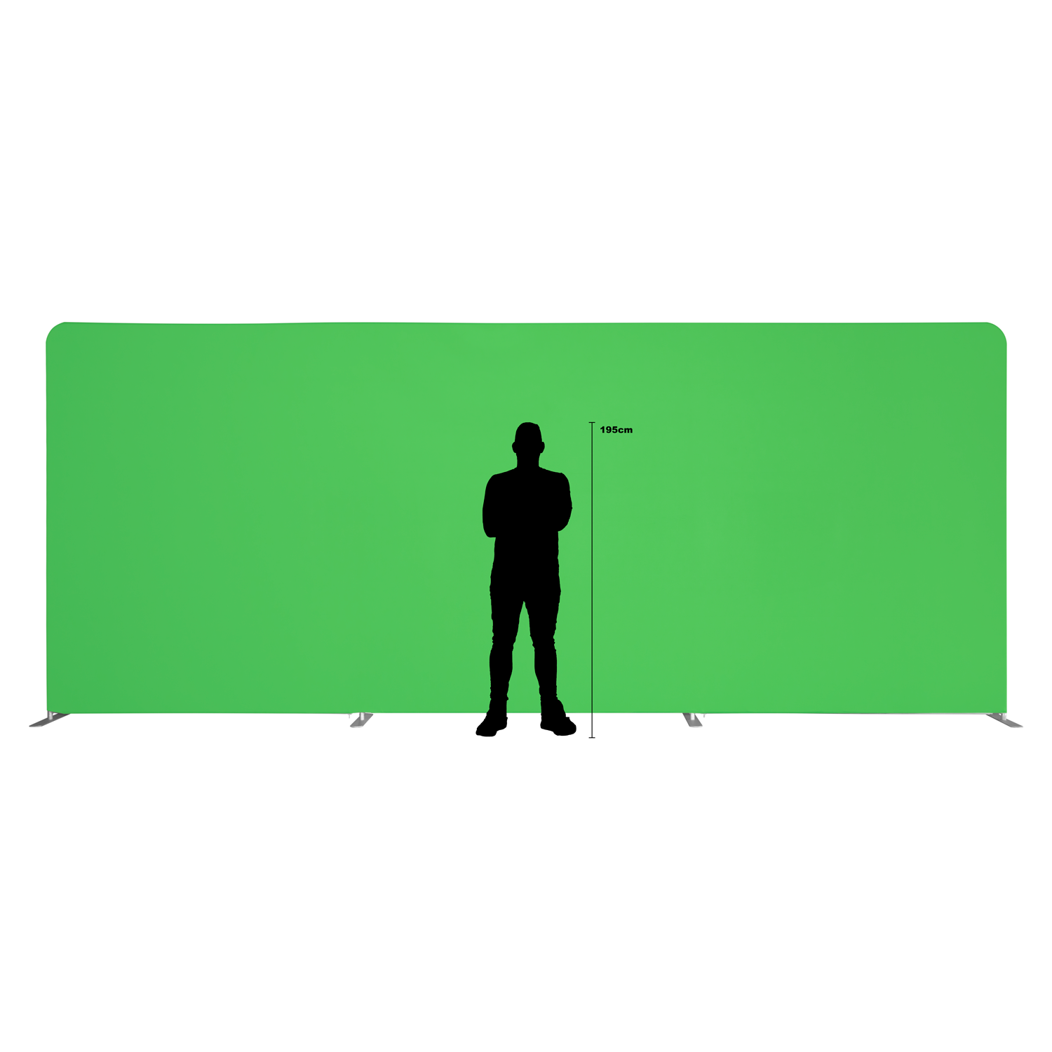 Chroma Key, Green Screen zöld háttér állvánnyal 2.5x6m-3