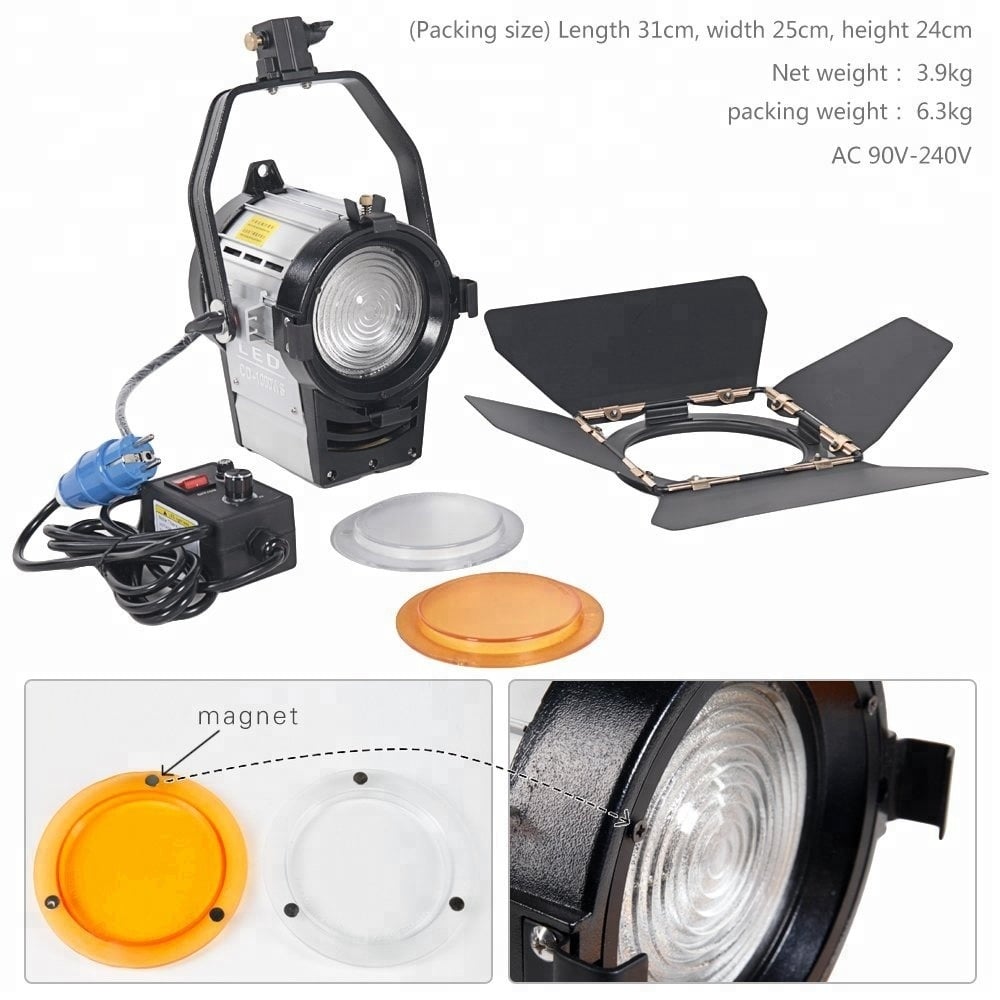LED stúdió lámpa, világítás 100W 3200-5500K fényterelővel (CD-1000WS)-5