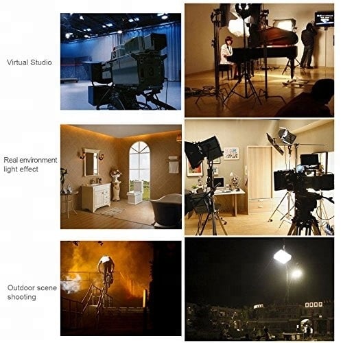 LED stúdió lámpa, világítás 100W 3200-5500K fényterelővel (CD-1000WS)-1