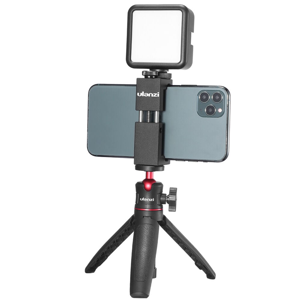 Ulanzi Vlogging Video Kit 6 mobiltelefonhoz (2057) tripod, LED videólámpa, mobiltelefon tartó-0