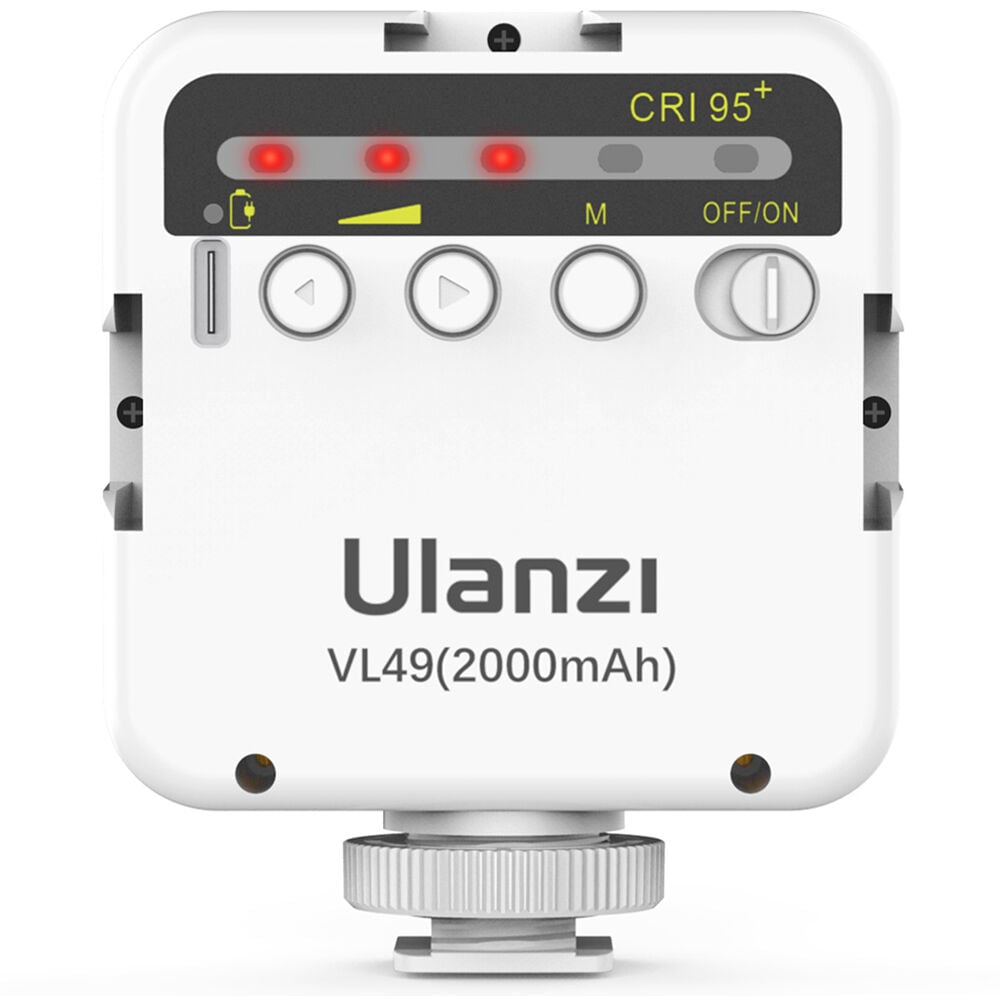 Ulanzi VL49 LED lámpa, videólámpa 5500K beépített akkumulátorral FEHÉR-14