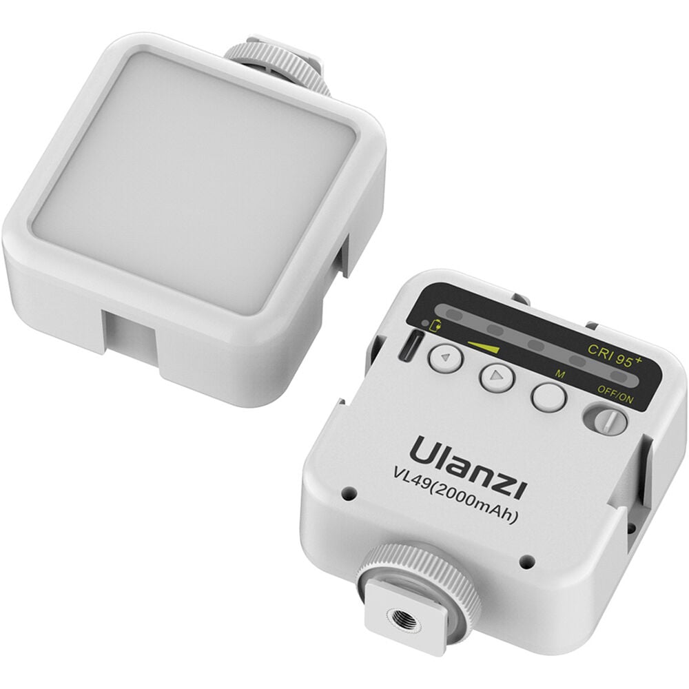 Ulanzi VL49 LED lámpa, videólámpa 5500K beépített akkumulátorral FEHÉR-1