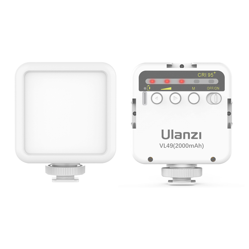 Ulanzi VL49 LED lámpa, videólámpa 5500K beépített akkumulátorral FEHÉR-0