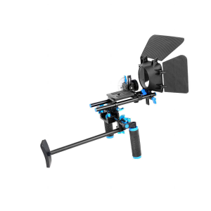Kamera válltámasz, DSLR shoulder rig dupla markolattal, follow focus, matte box (FXFB-146)