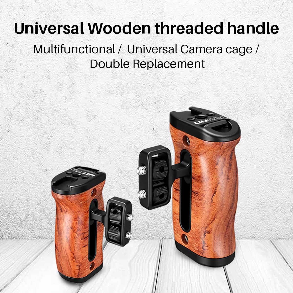 ULANZI UURig R027 univerzális fa markolat, fogantyú kamera cage-hez-1