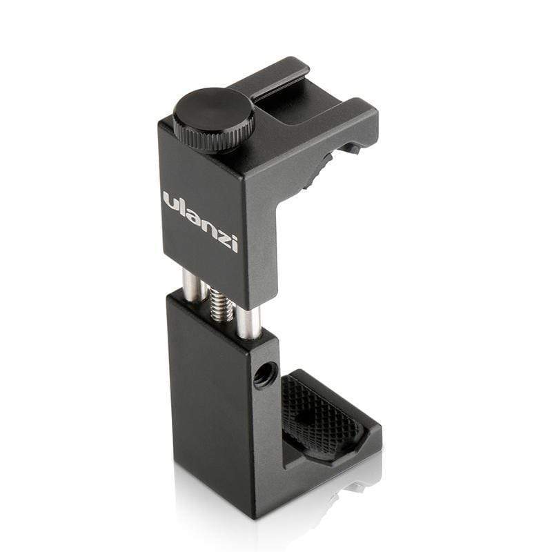 ULANZI ST-02S fém mobiltelefon rögzítő, telefontartó adapter extra 1/4-es furattal, vakupapucs foglalattal (0849)-0