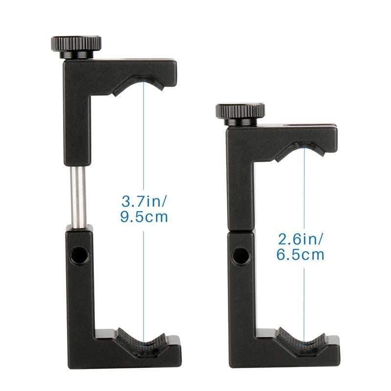 ULANZI ST-02S fém mobiltelefon rögzítő, telefontartó adapter extra 1/4-es furattal, vakupapucs foglalattal (0849)-1