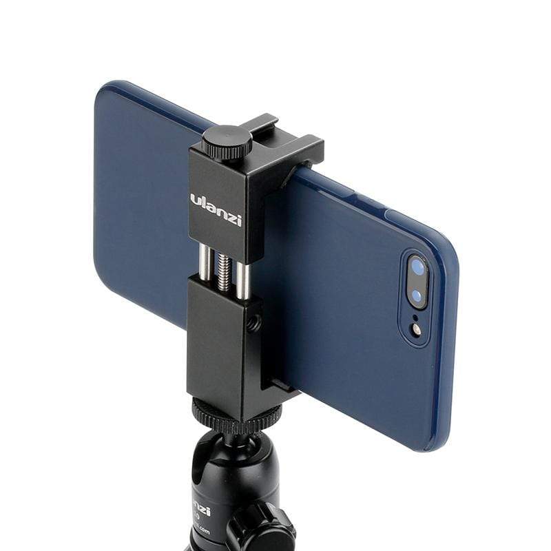 ULANZI ST-02S fém mobiltelefon rögzítő, telefontartó adapter extra 1/4-es furattal, vakupapucs foglalattal (0849)-3