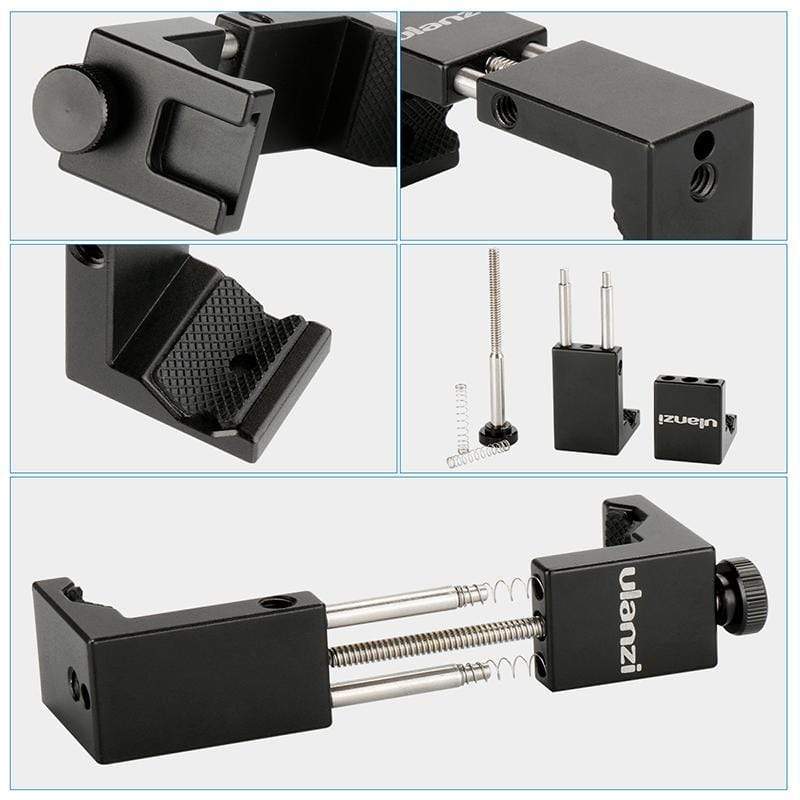 ULANZI ST-02S fém mobiltelefon rögzítő, telefontartó adapter extra 1/4-es furattal, vakupapucs foglalattal (0849)-4