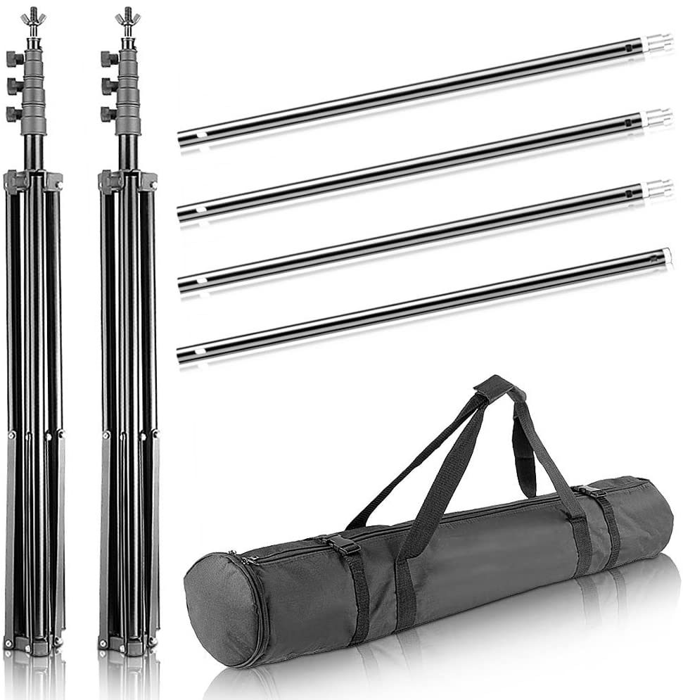 Softbox, ernyős szett 4x135W 1.8x2.8m pamut hátterekkel, 4x2m állvánnyal-2