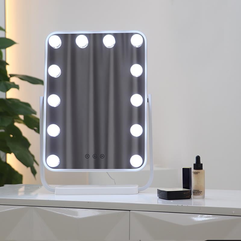Hollywood tükör, sminkes tükör fehér 12x3W (WH-DWDP330A-WHITE)-4