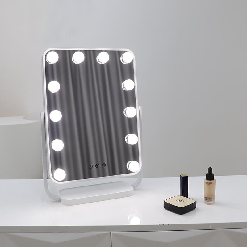 Hollywood tükör, sminkes tükör fehér 12x3W (WH-DWDP330A-WHITE)-3