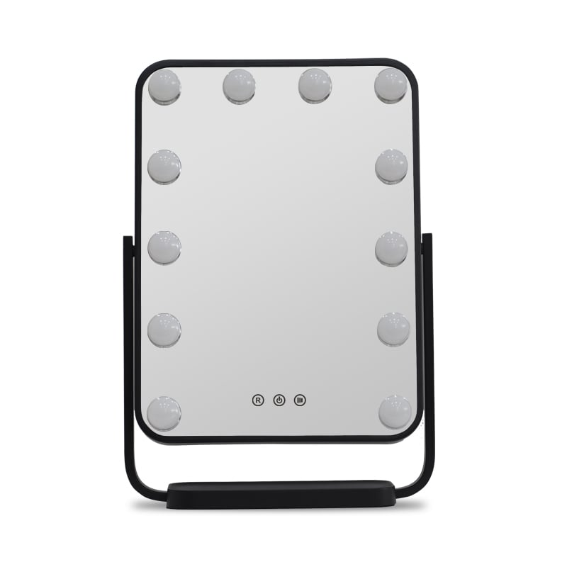 Hollywood tükör, sminkes tükör fekete 12x3W (WH-DWDP330A-BLACK)-7