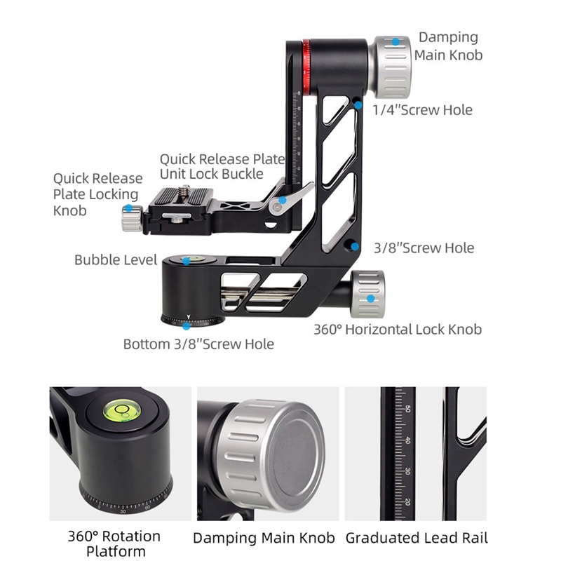 Xiletu XGH3 gimbal fej, állványfej (TBD05318033)-4
