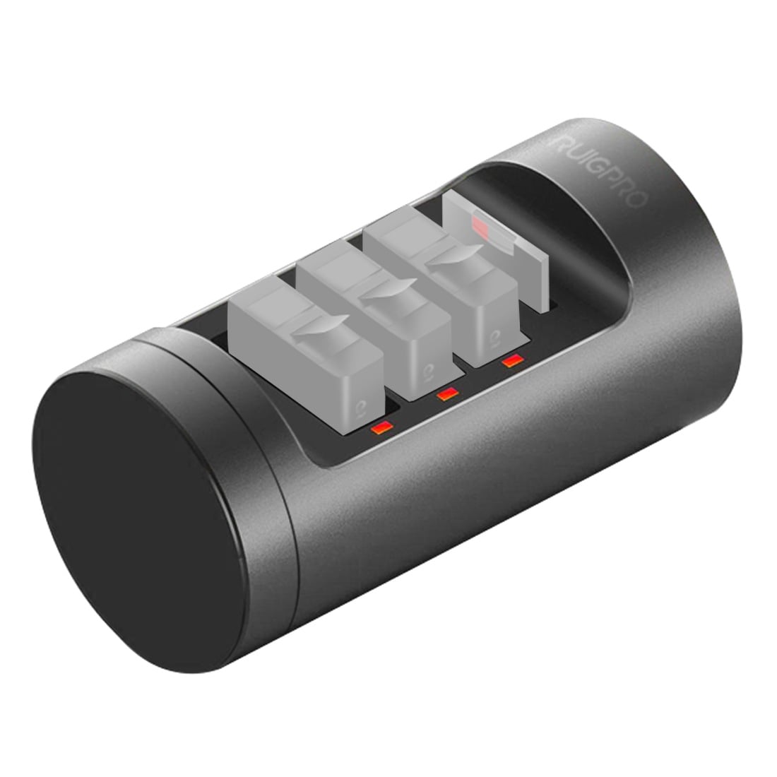 RUIGPRO Power Bank, USB-s akkumulátor töltő GoPro 8/7/6/5 szériához három foglalattal, microSD és SD kártyaolvasó-0