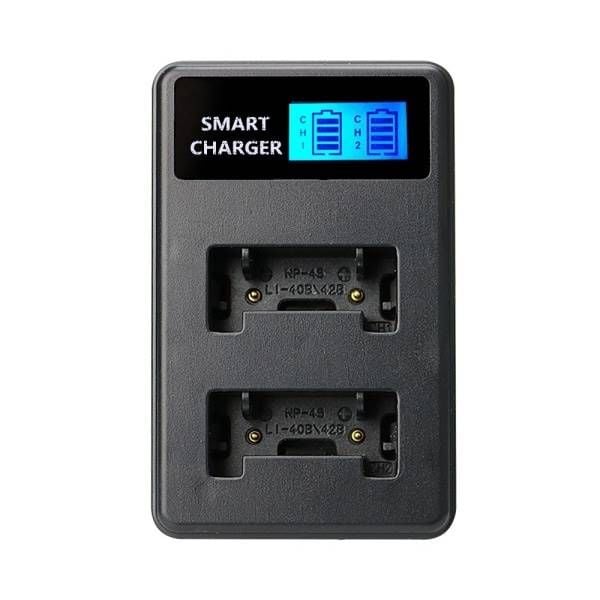 Dupla Nikon EN-EL10 USB-s akkumulátor töltő LCD kijelzővel-0