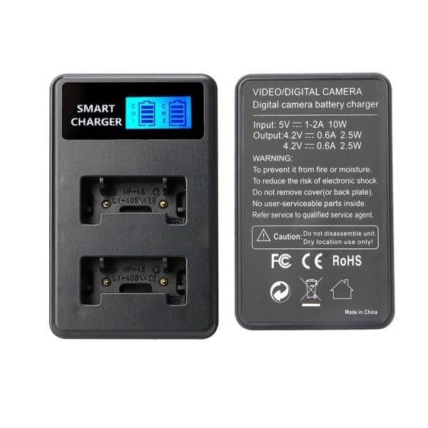 Dupla Nikon EN-EL10 USB-s akkumulátor töltő LCD kijelzővel-2
