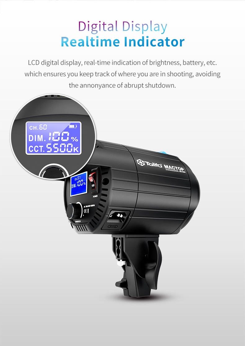 Tolifo MT-60S 60W COB LED videólámpa távirányítóval, 2m állvánnyal-7