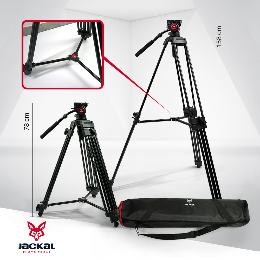 Jackal Monster fluid fejes videó állvány, tripod (158cm)-1