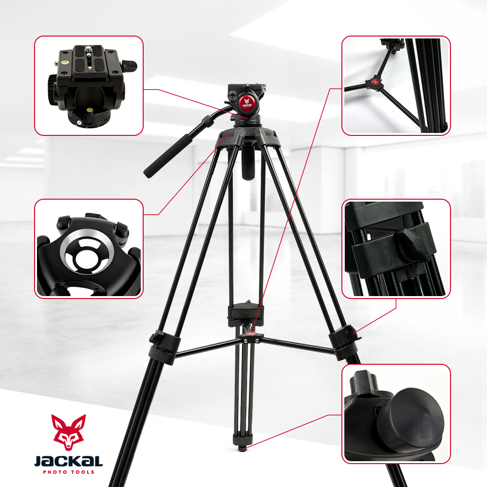 Jackal Monster fluid fejes videó állvány, tripod (158cm)-4