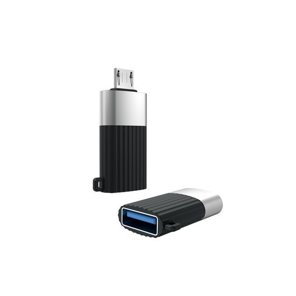 XO NB149-G Átalakító, adapter USB-A aljzat - Micro USB bemenetre fekete-0