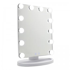 Hollywood tükör, sminkes tükör fehér 12x3W 40x56cm (WH-DP311C-WHITE)