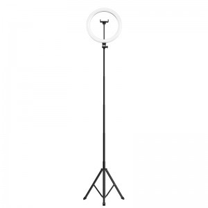 RK-53 LED körlámpa, körfény 30cm ring light fekete, 2m állvánnyal