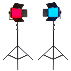 Tolifo GK-S60RGB LED világítás, videólámpa KIT 2x60W 3200-5600K RGB állvánnyal, távirányítóval