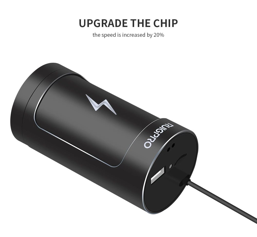 RUIGPRO Power Bank, USB-s akkumulátor töltő GoPro 8/7/6/5 szériához három foglalattal, microSD és SD kártyaolvasó-5