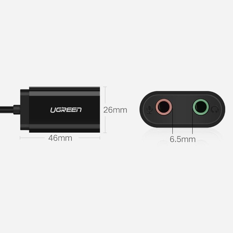 Ugreen USB 2.0 - 3.5mm mini jack külső hangkártya, adapter fehér (US205 30143)-10